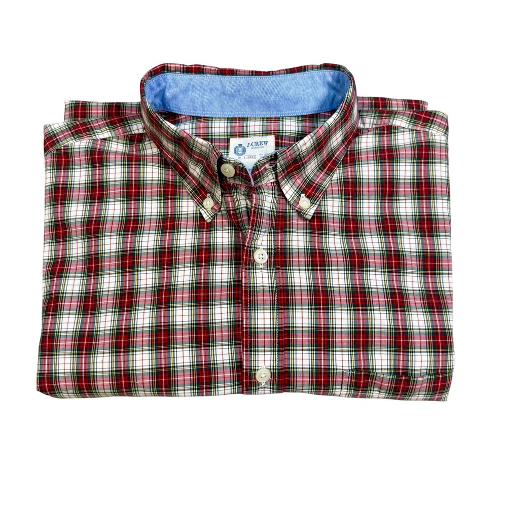 J.Crew Heritage Plaid Button Down Shirt Long Sleeve Preppy Old Money LCotton